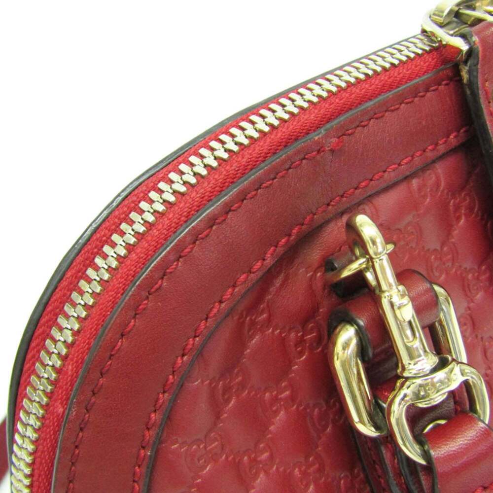 GUCCI Red Leather Shoulder Bag - Picture 11 of 16